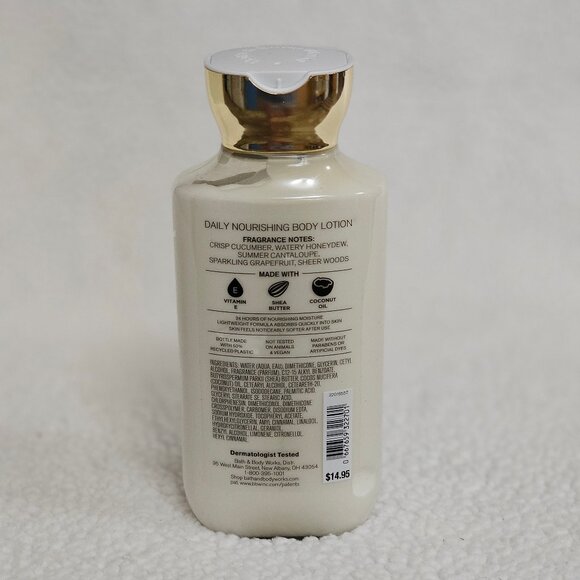 Bath & Body Works CUCUMBER MELON 8 Fl Oz Body Lotion NEW - Picture 2 of 3